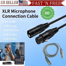 1m-1.5m-3m XLR 3Pin Male to Female Mic Microphone Balanced Audio Extension Cable