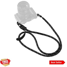 Rope Camera Neck Shoulder Strap, Adjustable Braided Shoulder Strap with O-Rin...