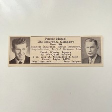 Pacific Mutual Life Insurance Company Wes Benjamin 1957 Minneapolis Ad TAK5-S9