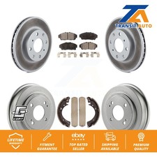 Front Rear Coated Disc Brake Rotors Ceramic Pads And Drum Kit For Honda Civic