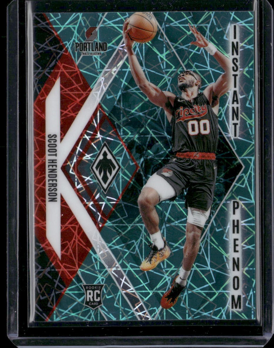 2023-24 Panini Phoenix #10 Scoot Henderson Instant Phenom Phoenix Teal Lazer