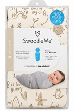 SwaddleMe Original Swaddle Small 0-3 Months Organic Cotton Bunny New Unused