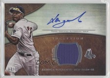 2014 Bowman Inception Auto Relics Green 3/25 Xander Bogaerts #AR-XB Auto 1v3