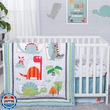 Trend Lab Dinosaur Roar Breathable 3-Piece Crib Bedding Set, Can Be Used As A