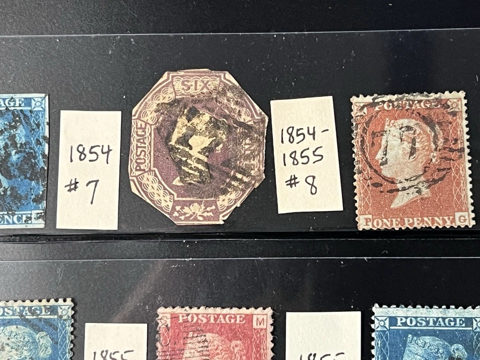 Gran Bretaña 1841-67 Fabulosa Colección RARA en Hoja de Stock LE763 Foto 3 de 4