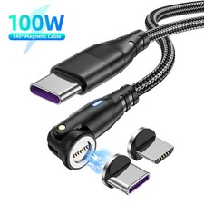 Magnetic PD 100W Type C to Type C Cable 5A Fast Charging Cord For Samsung iPhone