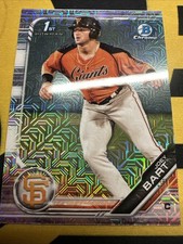 2019 Bowman Chrome Prospects Joey Bart Mega Box Mojo Refractor Orange Jersey  RC
