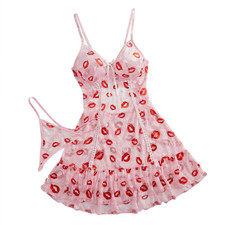 Women Babydoll Nightgown Mesh See Through Chemise Boudoir Nighty Teddy Lingerie