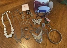 New ListingVintage 19 Pc Mixed Costume Jewelry Lot Avon Guess 925 Rings Brooches Earrings