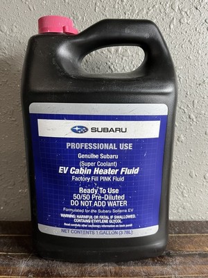 Subaru Genuine EV Cabin Heater Fluid Super Coolant Pink 50/50 Pre-Diluted 1 Gall