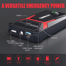 Gooloo Car Jump Starter1500a Peak 12v Battery Jump Box With Quick Charge Outup