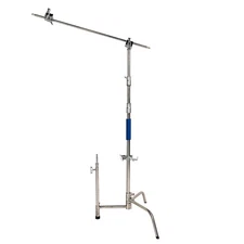 Savage 20" 3-Section Stainless Steel C-Stand with Grip Arm Kit, 25 lbs Capacity,