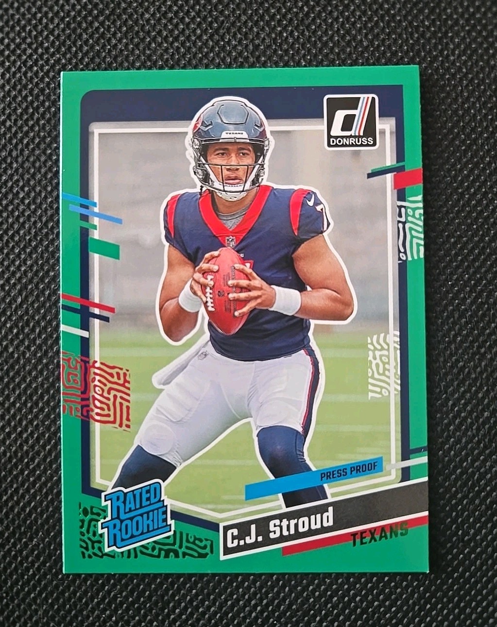 2023 Donruss Football CJ Stroud Rated Rookie Green Press Proof #339
