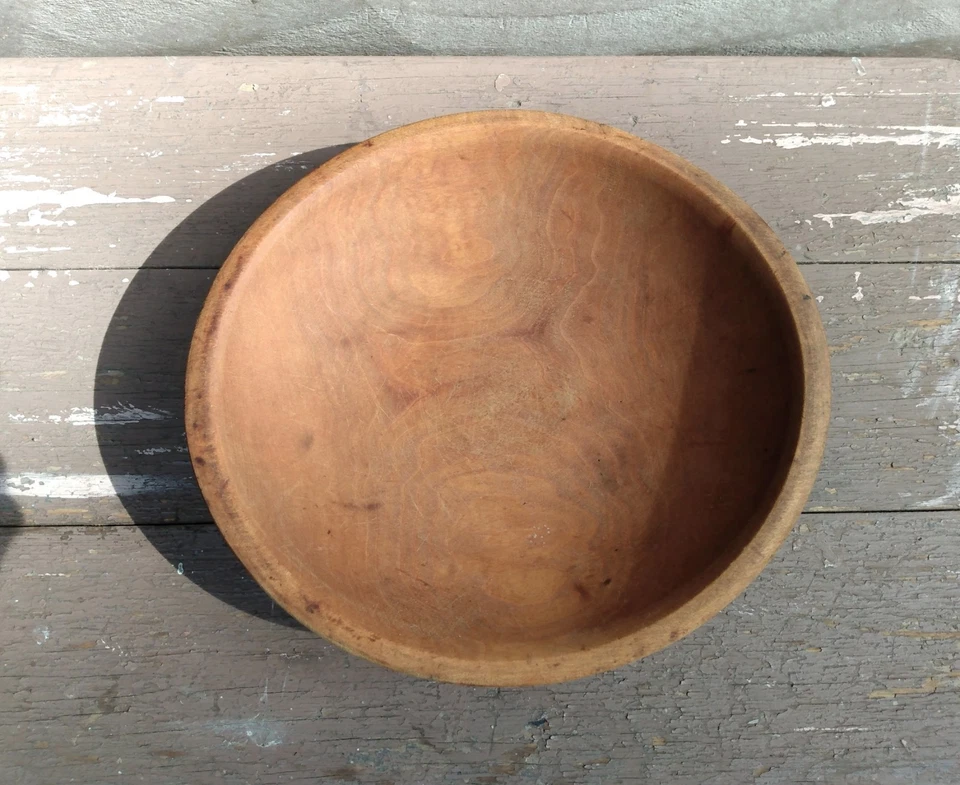 Vintage Munising Wooden Dough Bowl 9" Oval Primitive Farmhouse Butter Chopping - Image 2 of 4