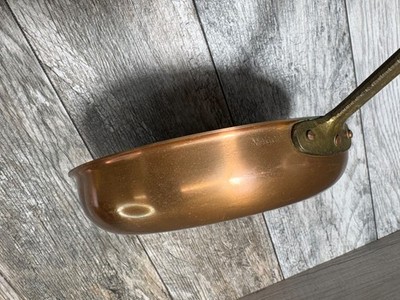 Vintage Copper 8'' Saute Pan no Lid Brass Handle MAGGI France? | eBay