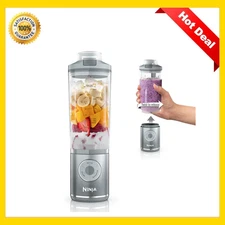 Ninja - Blast Max Portable Blender with 22oz Twist & Go Vessel - Platinum Silver