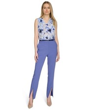 $109 Calvin Klein Women's Front-Slit Slim-Leg Pants Formal Trouser 8 NO BELT