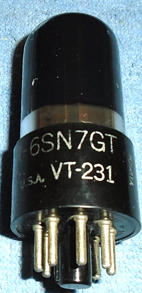 1 tubo de vacío Ken-Rad JAN CKR 6SN7GT VT-231 - Triodo doble de audio vintage de los años 40 Foto 2 de 4