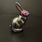 Fenton Handmade Iridescent Glass Bunny Figurine 2.75" Tall Collectible USA-Made