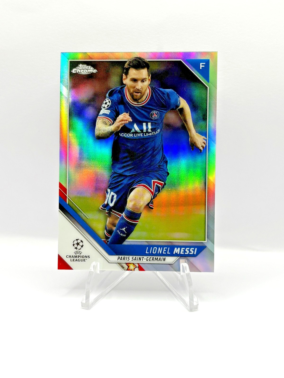 Lionel Messi 2022 Topps Chrome UCC Paris Saint-Germain REFRACTOR SP - GOAT!
