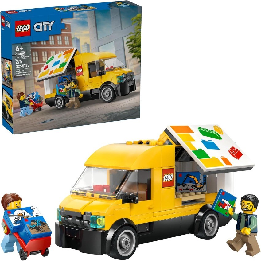 LEGO City: The Van Building Toy Delivery Van Toy W/2 Minifigures Set 60500 🎁Kid