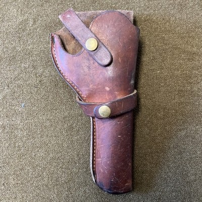 Vintage Brauer Bros Brown Leather Holster H42. Fits Smith and Wesson 19  K-46