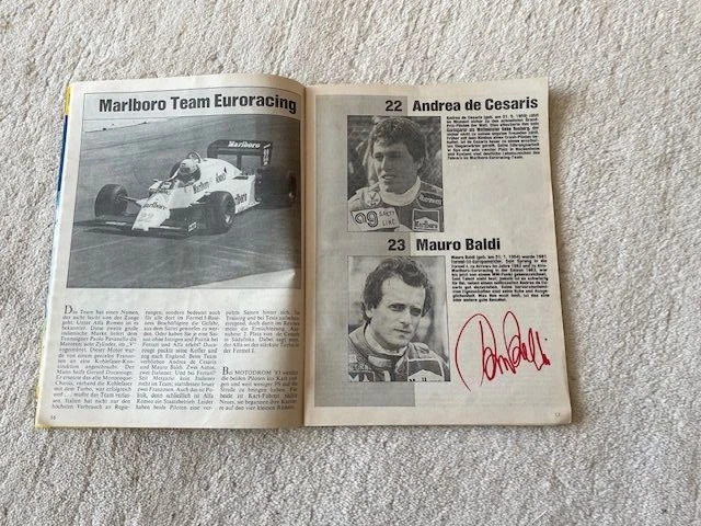 Formel 1 Heft A4 Nelson Piquet Mauro Baldi Nigel Mansell Niki Lauda  orig. sign. - Bild 3 von 4
