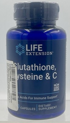 Life Extension Glutathione Cysteine Vitamin C 100 Caps Amino Acid EXP 05/27