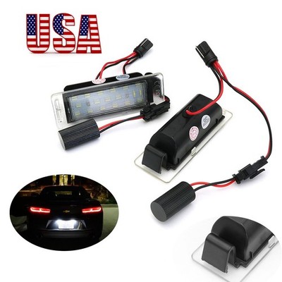 Pair LED License Plate Lights For Cadillac ATS 2013-2019 CTS 2010-2019 ELR 2014