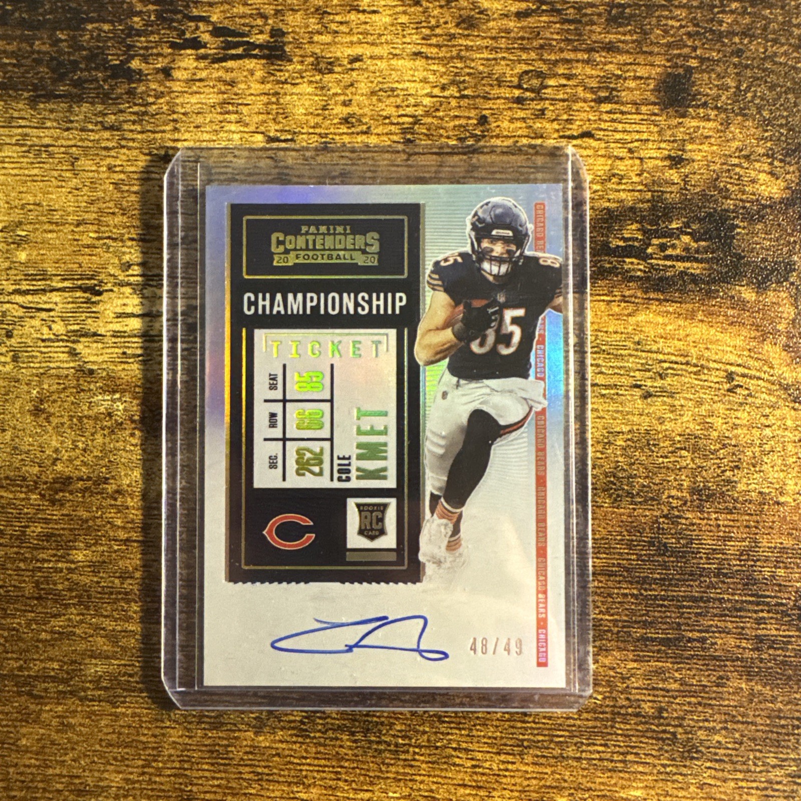 2020 Contenders - COLE KMET - Championship Ticket #/49 - Rookie RC Auto - Bears