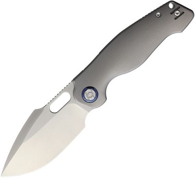 Kunwu Gringo Verta Lock Folding Knife Elmax Satin Titanium