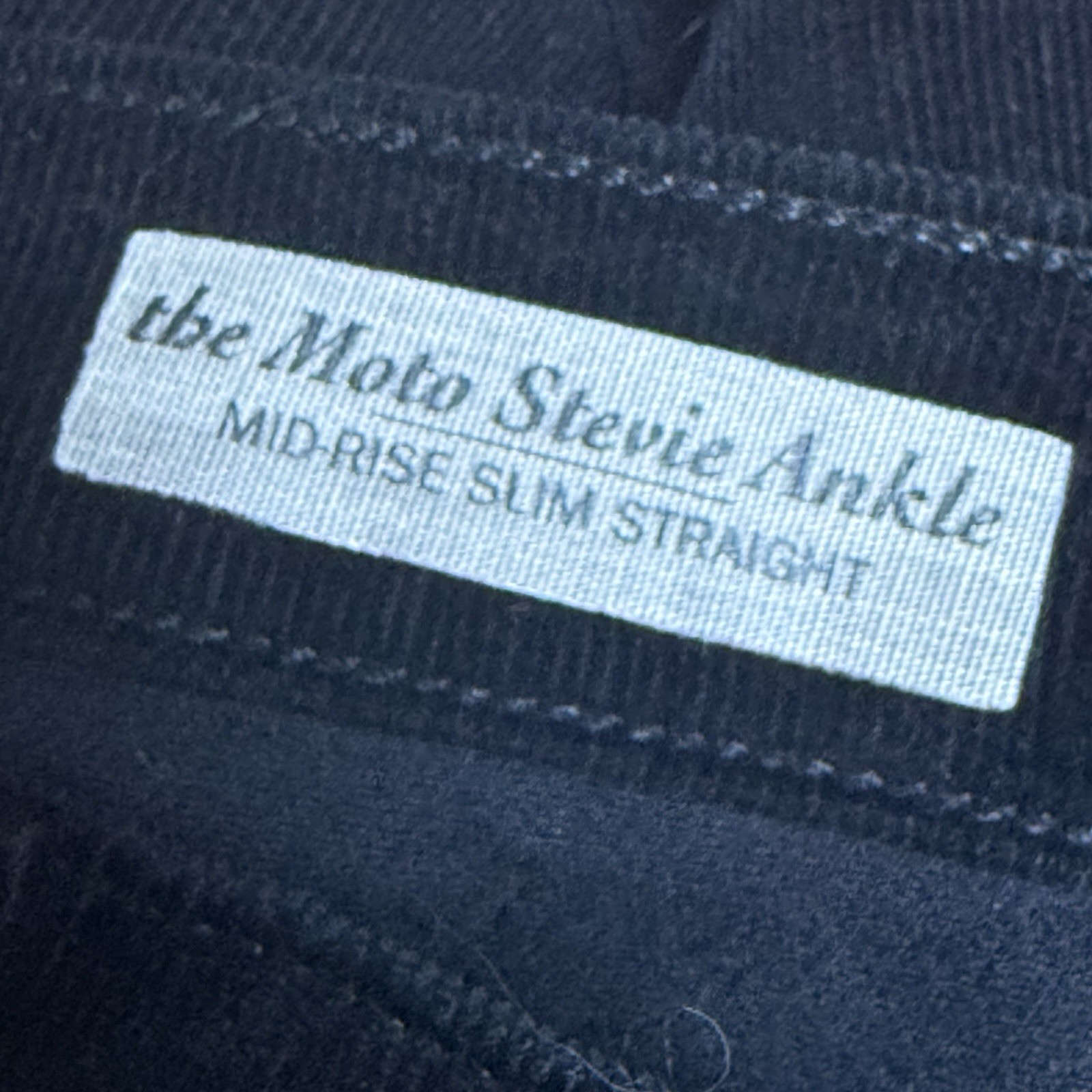 AG Adriano Goldschmied Black Jeans Sz 27 Stevie Mid Rise Slim Straight Corduroy thumbnail 5