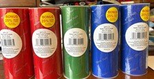 Lot of 5 Matte Tulle Rolls   6"x 31 Yd Blue Red Green Netting for Crafts  Decor