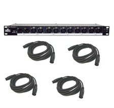 Chauvet DJ Lighting Data Stream Universal Dmx Optical Splitter  4 Dmx Cables