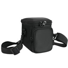 Camera Storage Bag Featuring Multiple Pockets And Ergonomic Handle Design Black