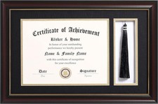 11x17 Diploma Frame with Tassel Holder Black for 8.5x11 Certificates Document...