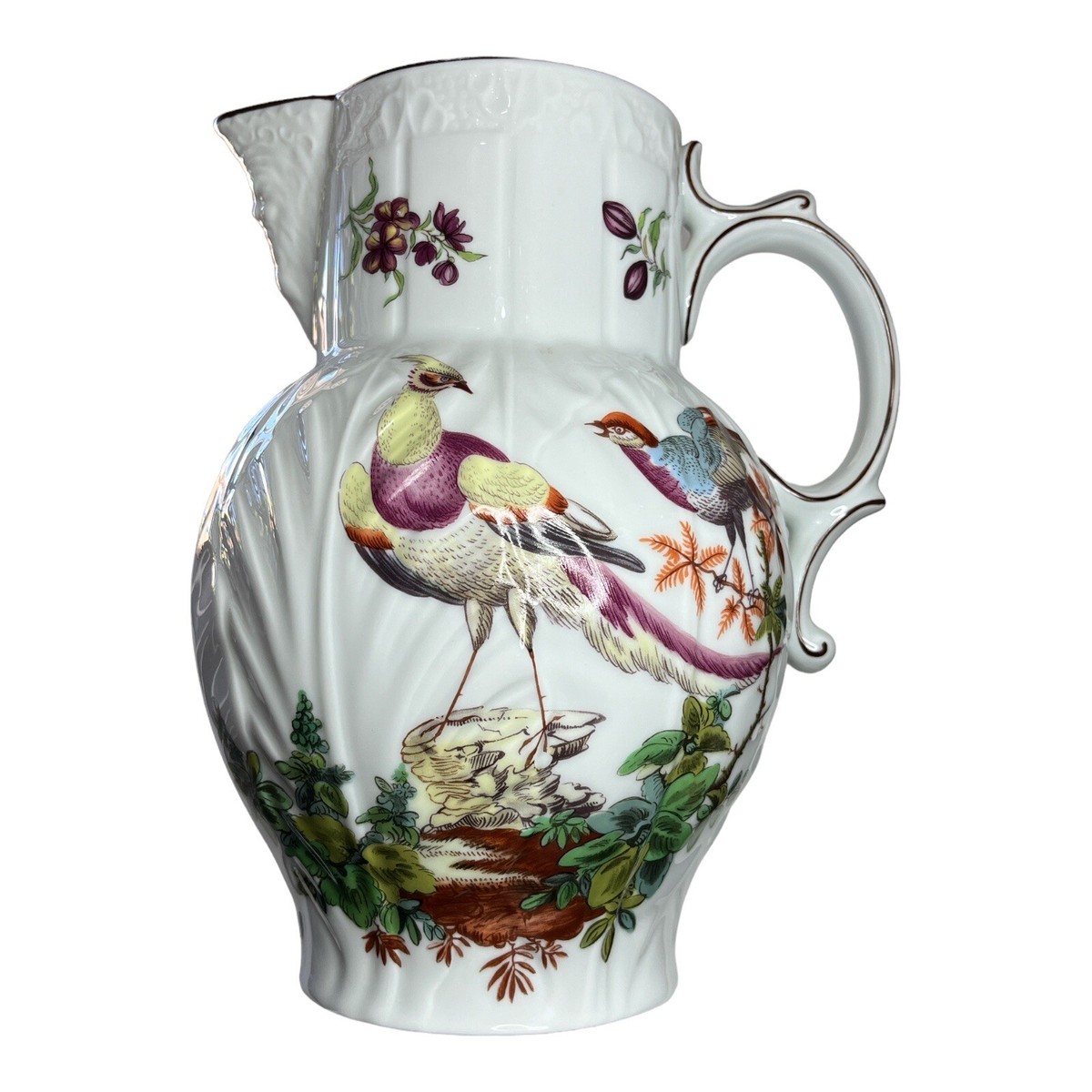 Vntg Mottahedeh Vista Alegre Chelsea Birds Willamsburg Pitcher