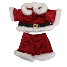 Build A Bear Santa Claus Christmas Suit 2 Piece Teddy Holiday Clothes Brand New