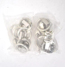 Lot of 16 Urbanest Nylon Insert Curtain Rings w Clips & Eyelets 1-1/4" Brushed