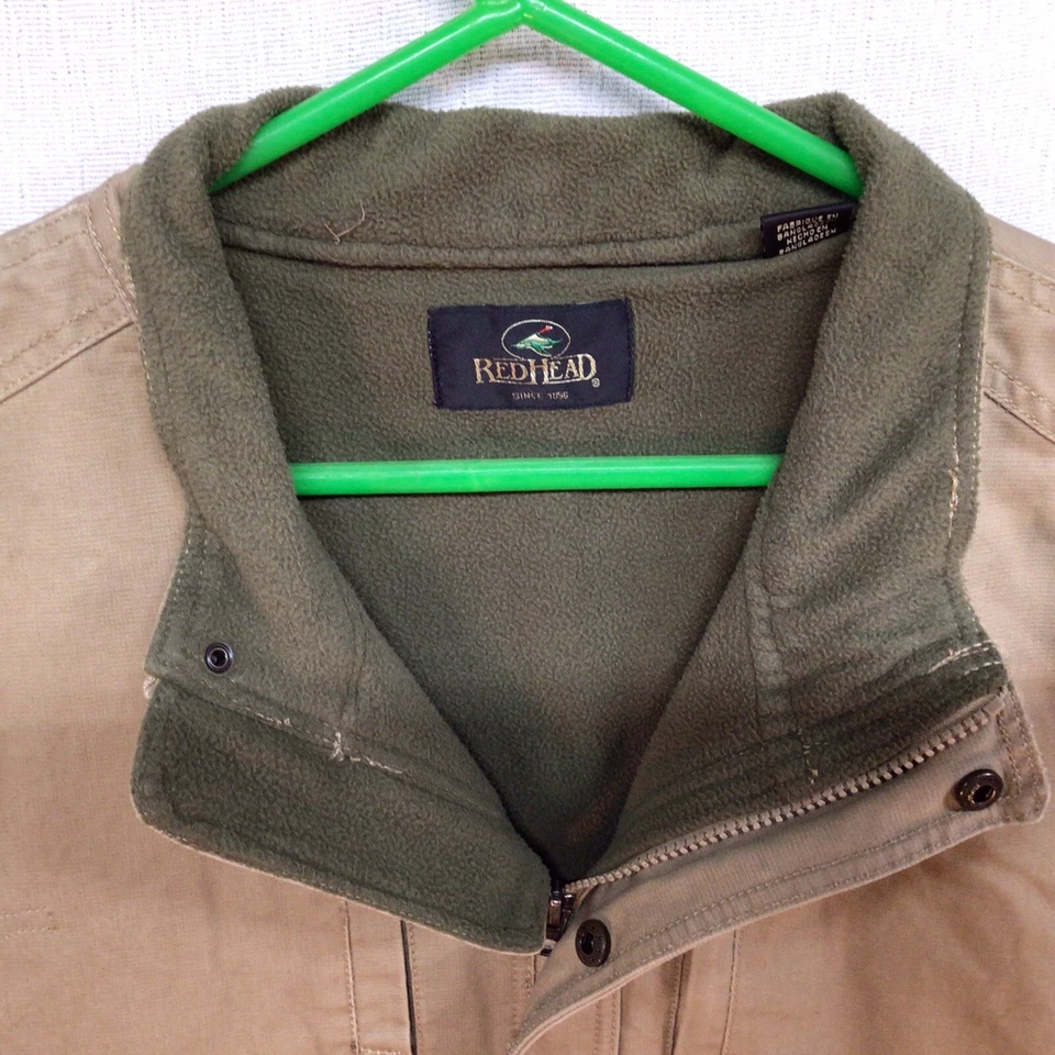 Redhead Fleece Lined Men’s 2XL Hunting Vest Canvas Front Zip Snaps  Game Pocket - Image 2 of 4