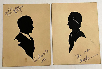 1933 World's Fair Souvenir Silhouettes, Lot of 2, A Century of Progress
