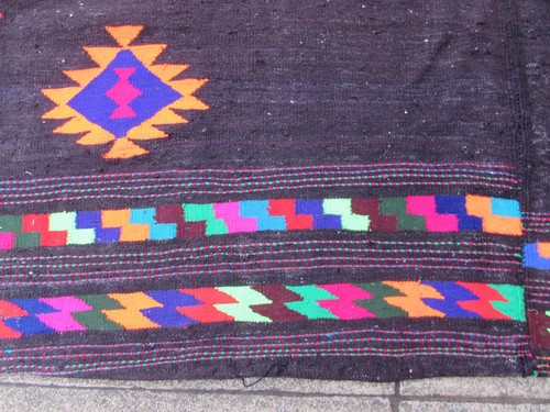 Tapis Kilim Oriental En Coton Marron Fait Main Traditionnel Vintage 175x182cm - Bild 8 von 10