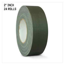 24 PACK GAFFERS STAGE TAPE - OLIVE DRAB - 2 INCH X 60 YARDS FULL CASE 