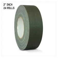24 PACK GAFFERS STAGE TAPE - OLIVE DRAB - 2 INCH X 60 YARDS (FULL CASE)