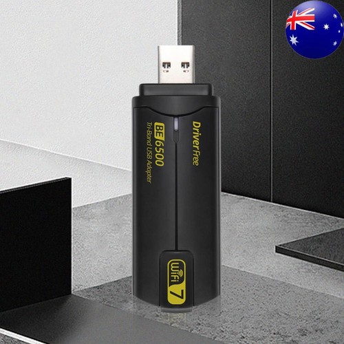 6500Mbps WiFi 7 USB WiFi Adapter Wireless Receiver Dual Antennas BE6500 Adapter