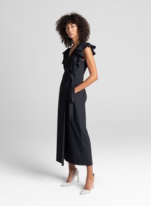 linen blend wrap dress