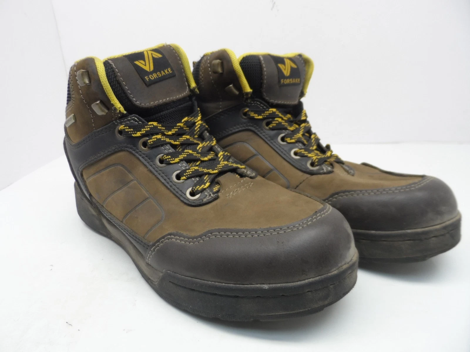 Forsake Men's Pilot II Waterproof Breathable Hiking Boots Mocha/Yellow Size 8.5M