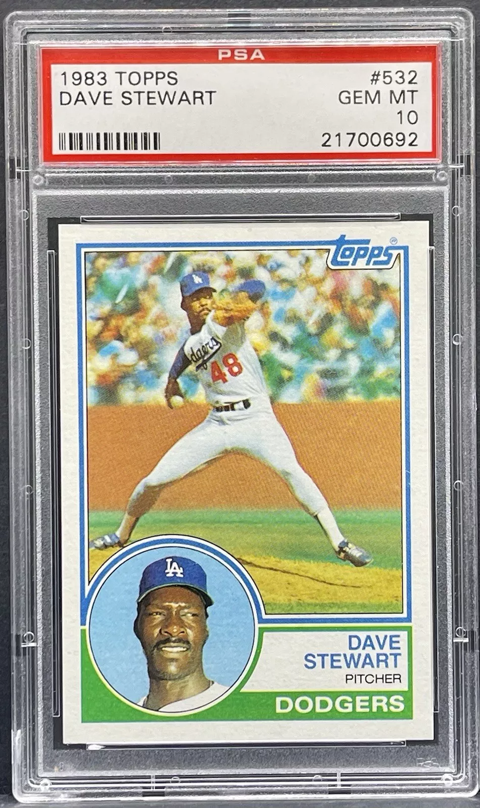 Dave Stewart trading card