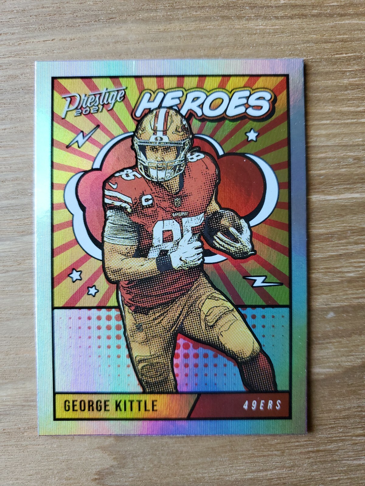 George Kittle 2021 Prestige Heroes Silver Insert San Francisco 49ers TE HE-15