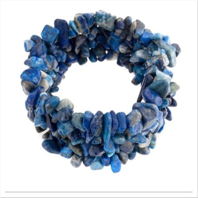 Lapislazuli Armband Multi Strang Stretch Manschette aus Edelsteinen im Geschenktüte